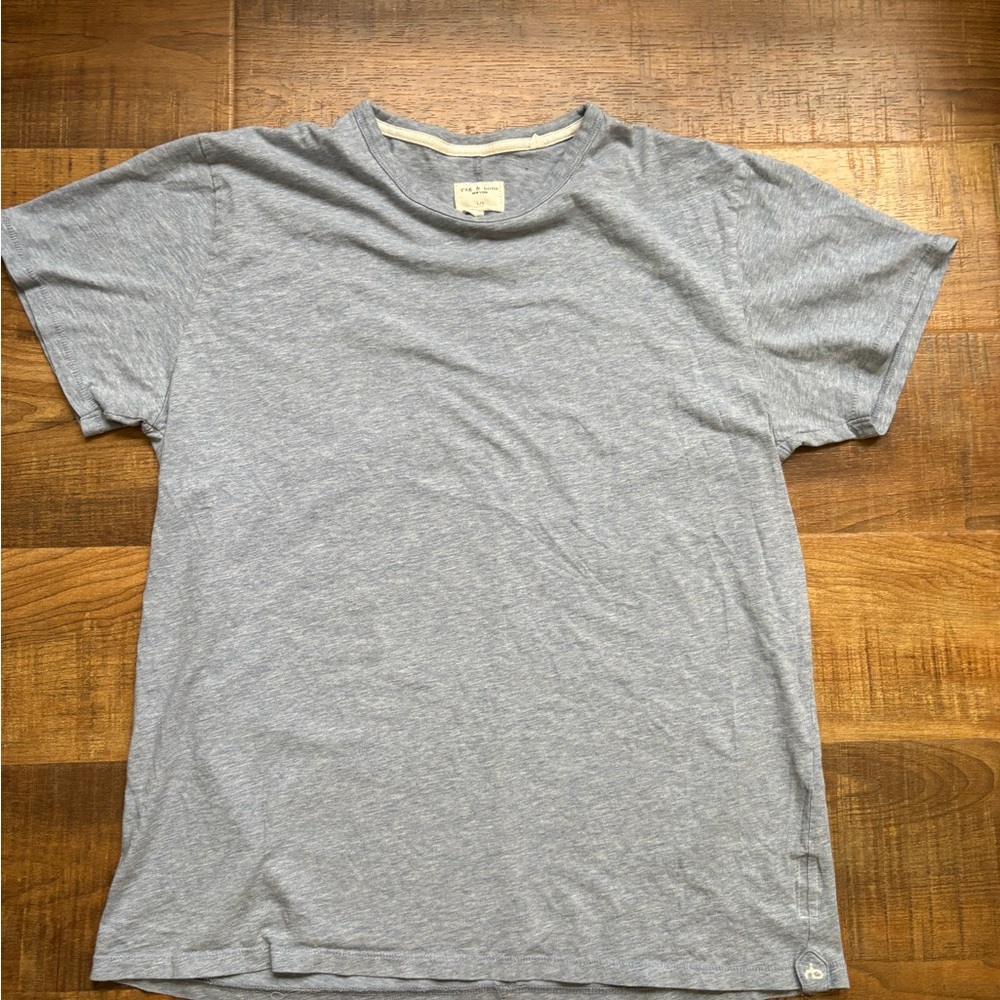 Rag & Bone Light blue Men's Sz L Crewneck T-Shirt made in Peru 100% cotton
